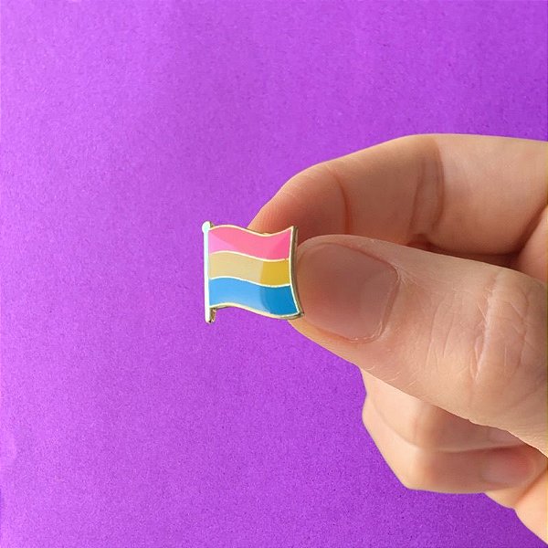 Mini pin Bandeira Pansexual | Botton | Broche | Pin de lapela | Pan