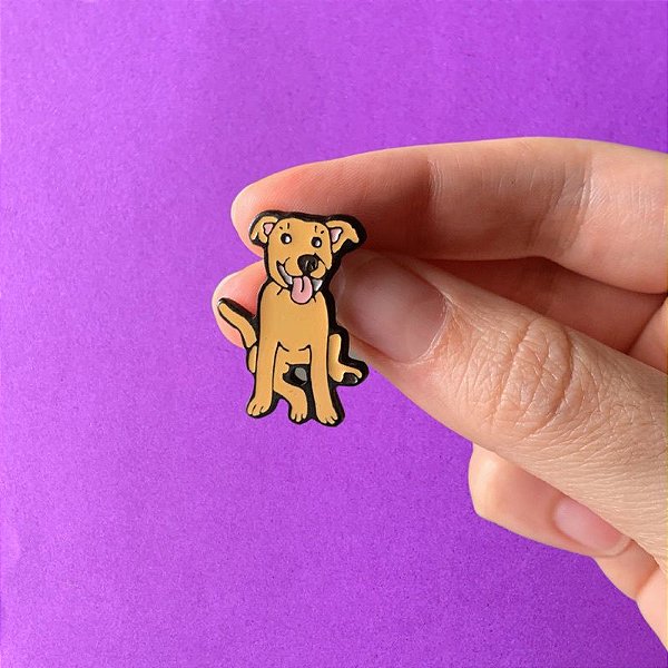Pin Cachorro Caramelo | Broche | Pin de lapela | Botton | Doguinho | Cachorro Vira Lata