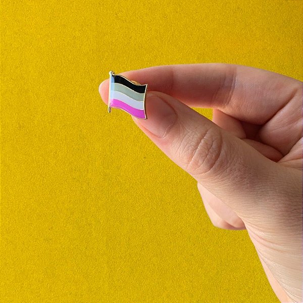 Mini Pin Bandeira Ace | Botton | Broche | Pin de lapela | Assexual