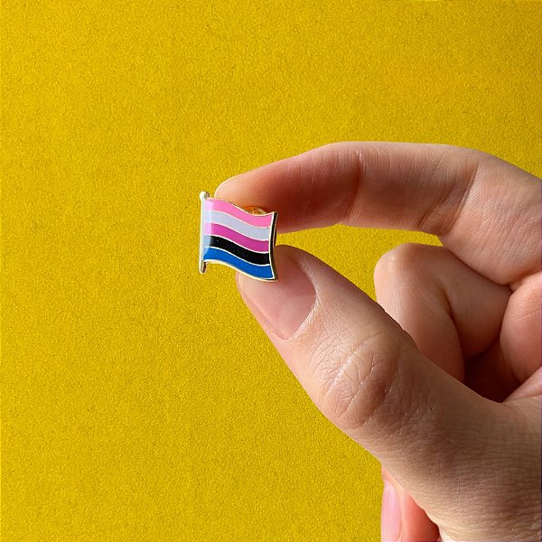 Mini Pin Bandeira Gênero Fluido | Pin de lapela | Botton | Broche | LGBT