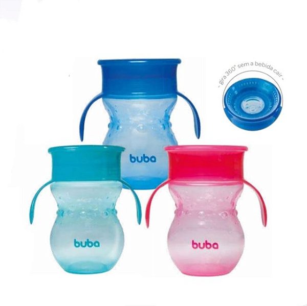 Copo Treinamento Antivazamento Com Alça Infantil Buba 360º