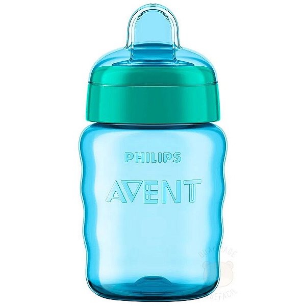 Copo De Transição Easy Avent Azul Com Bico Silicone - 260ml