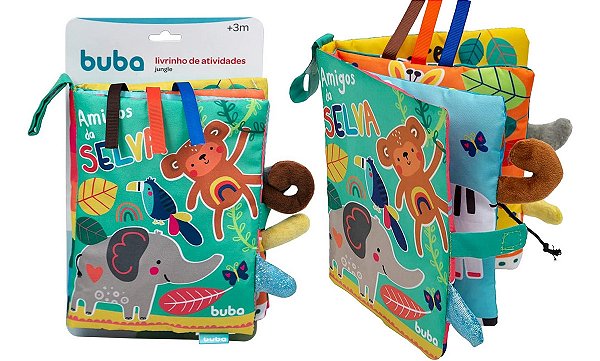 Livro De Atividades Sensoriais Para Bebe Texturas Cores Buba