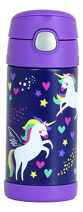 Garrafa Termica Thermos Funtainer Infantil Unicornio 355ml 12hrs