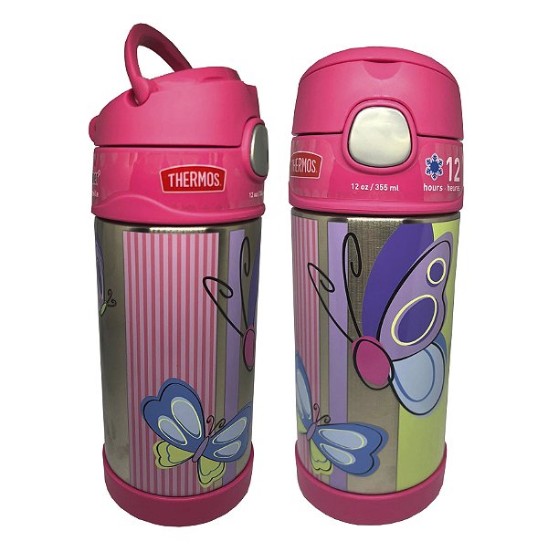 Garrafa Termica Thermos Funtainer Borboleta 355ml 12hr Girl