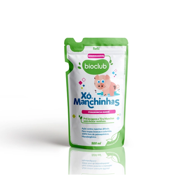 Pré Lavagem E Tira Manchas Xô Manchinhas 500ML Bioclub Refil
