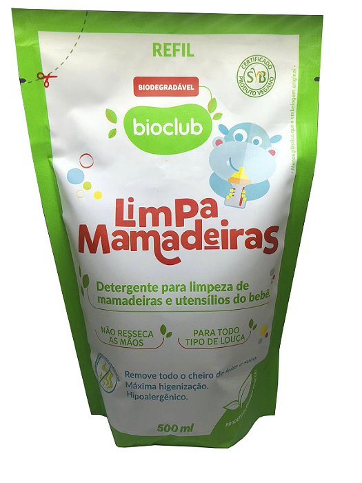 Limpa Mamadeiras Detergente Orgânico E Vegano Refil Bioclub