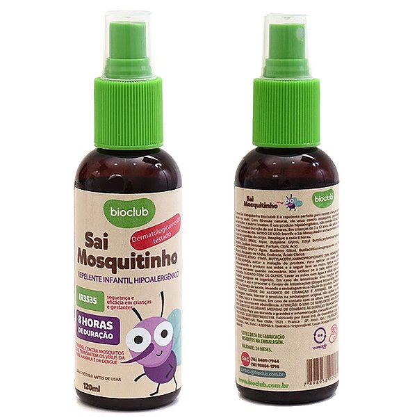 Repelente Bebe Infantil Natural Sai Mosquitinho 8hr 120ml