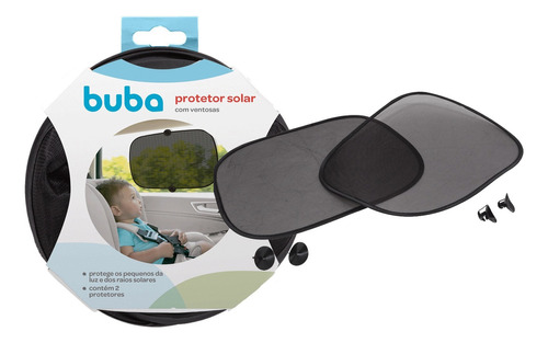 Protetor Solar Duplo Para Carro Com Ventosa Infantil - Buba