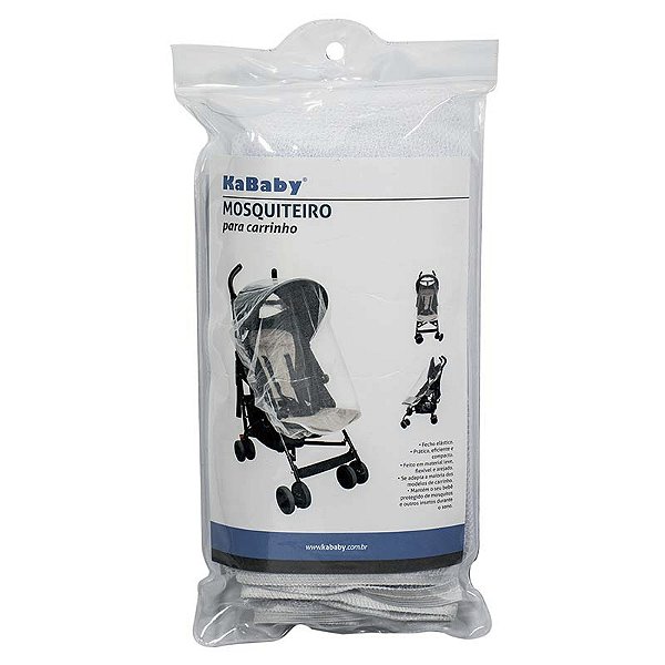 Mosquiteiro Para Carrinho Bebê Universsal Branco Elastico