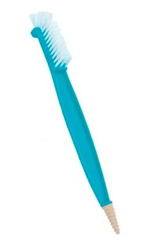 Escova Para Limpar Mamadeira Com Limpa Bico Azul Kababy