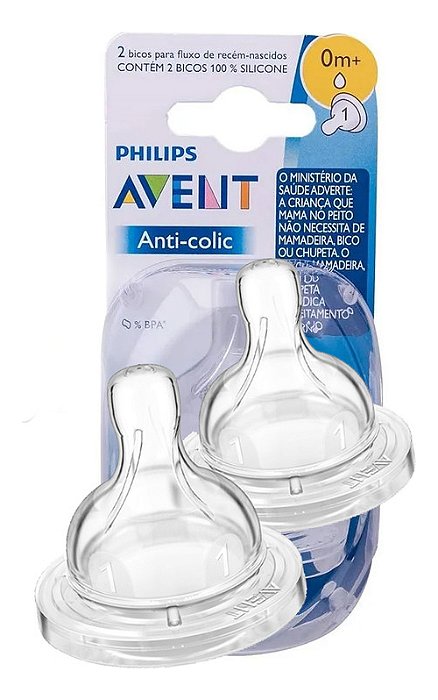 Kit 2un Bico De Mamadeira Reposição Bico Nº 1 Clássica Avent