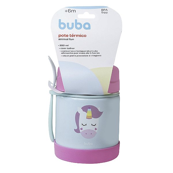 Pote Térmico Buba Infantil 320ml Frio e Quente Unicórnio Fun