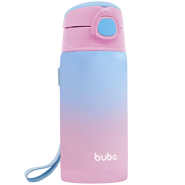 Garrafinha Térmica Infantil Buba Degrade Rosa 400ml Menina