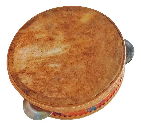 Pandeirinho Infantil Musica Pele De Couro Brinquedo Musica