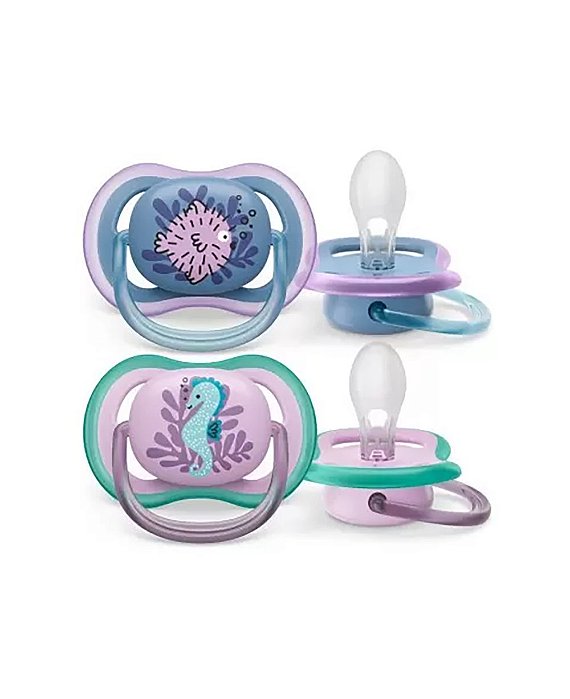Kit 2un Chupeta Ultra Air 6-18m Philips Avent Cavalo Marinho