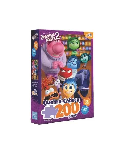 Quebra Cabeça 200 Peças DIvertida Mente 2 Infantil 7+