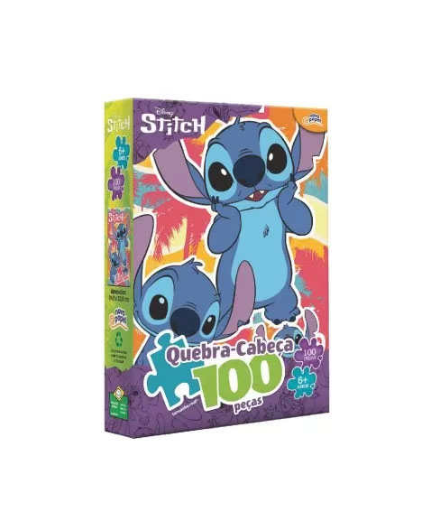 Quebra Cabeça 100 Peças Stitch Disney 6+ Didático Infantil