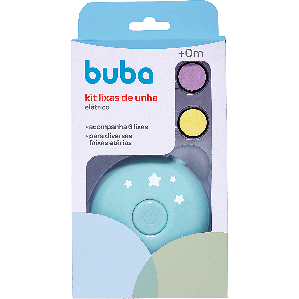 Kit Lixa Unha Para Bebês Buba Elétrico 6 Lixas Portátil