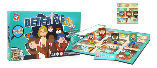 Jogo Tabuleiro Mesa Detetive Júnior Presente Criança Estrela