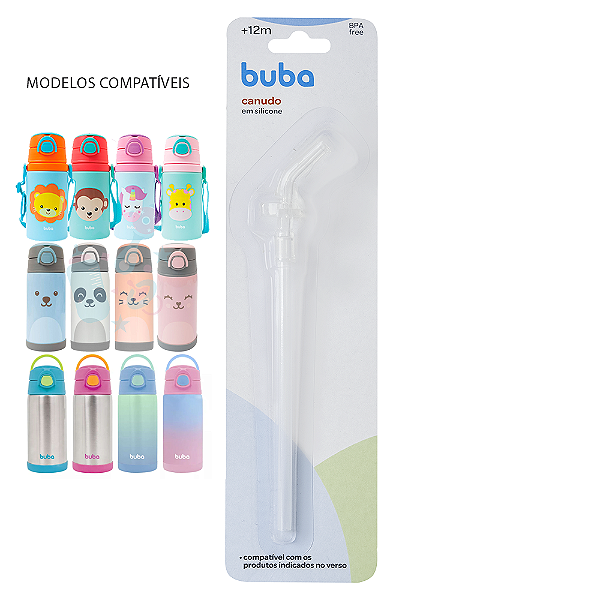 Refil Canudo Em Silicone Repositor Para Garrafas Térmica Buba