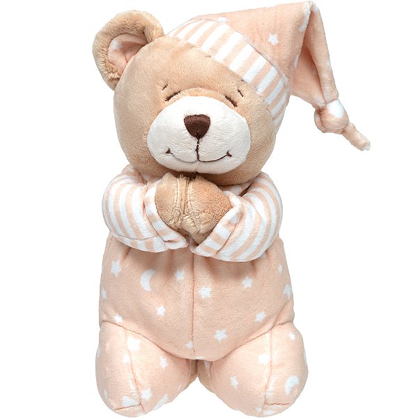 Ursinho de Pelúcia Que Reza Infantil Anjo da Guarda Buba