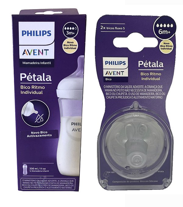 Mamadeira Philips Avent Pétala 330ml Bico Antivazamento N5
