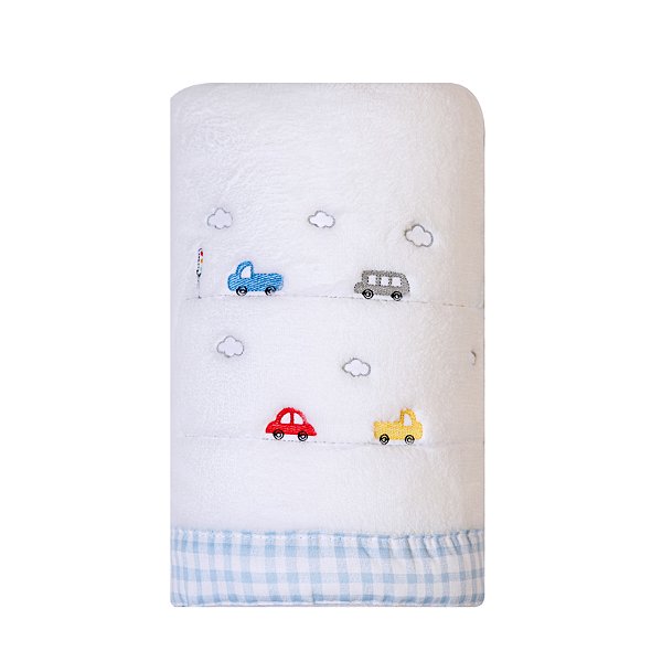 Cobertor de Bebê Bordado Microfibra 1.10mx90cm Papi Carros