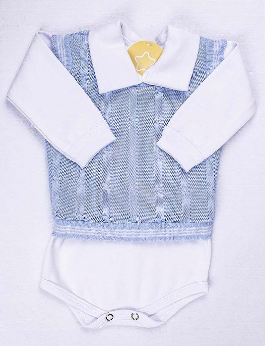 Kit Saida Maternidade Completa 7 Peças Recem Nascido Azul