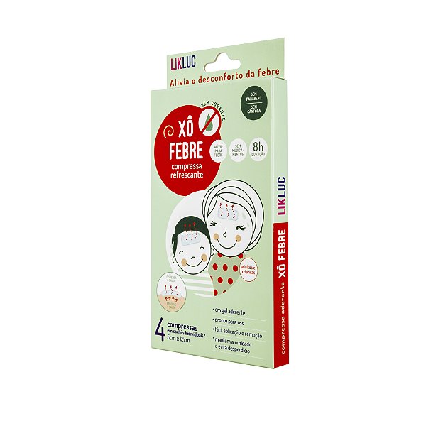 Xo Febre - Compressa refrescante para alivio da febre