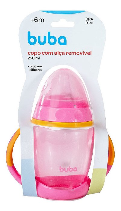 Copinho Infantil C/ Alça Removível 250 Ml Bico Silicone Buba