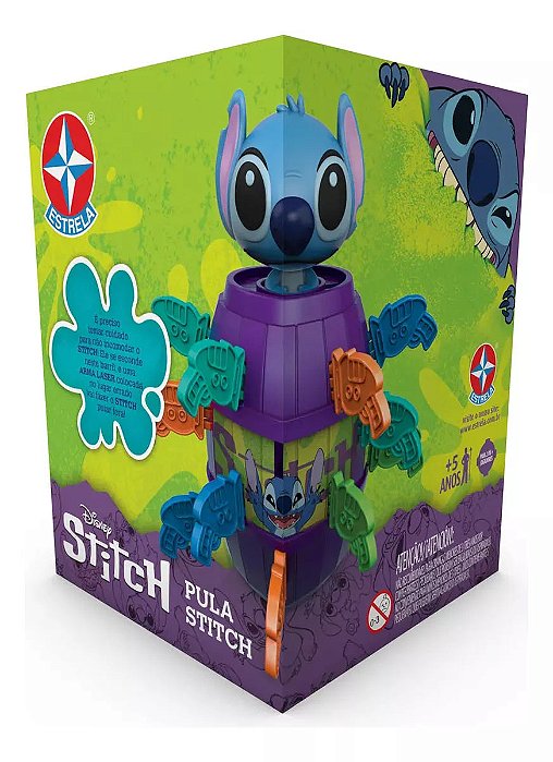 Jogo Pula Stitch Brinquedo Infantil Estrela 5+ Disney