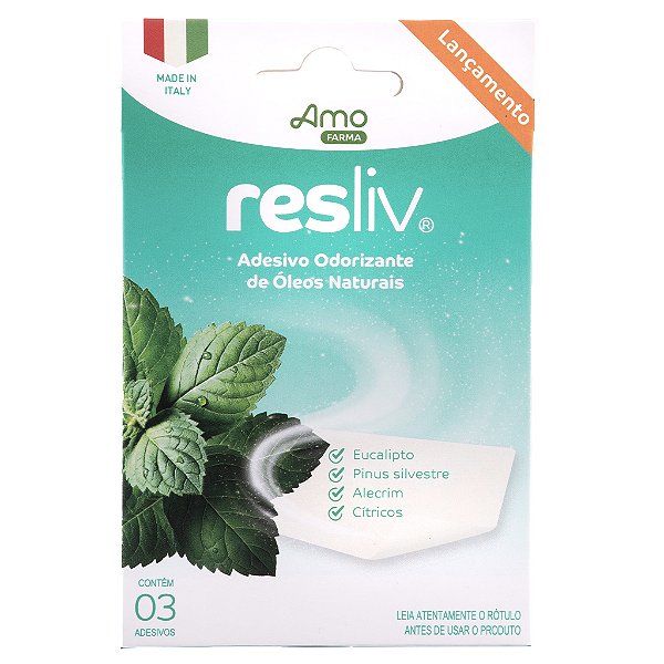 Resliv Adesivo Odorizante De Óleos Naturais Para Respiração