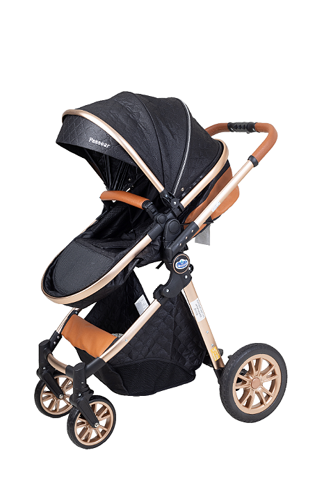 Carrinho De Bebê 3 em 1 Ares Plus Preto Passear Europeu