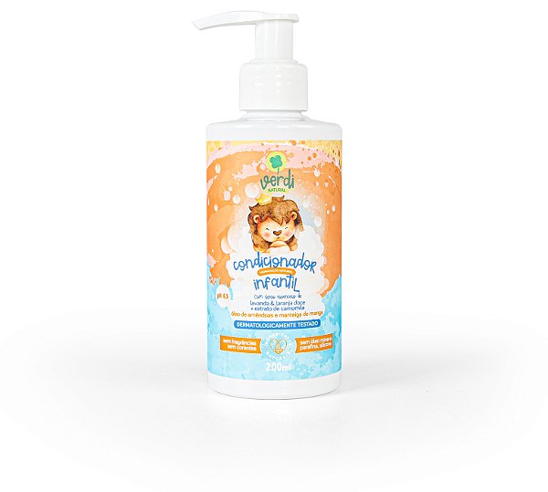 Condicionador Infantil Natural Óleos essenciais de Lavanda Cabelos Lisos