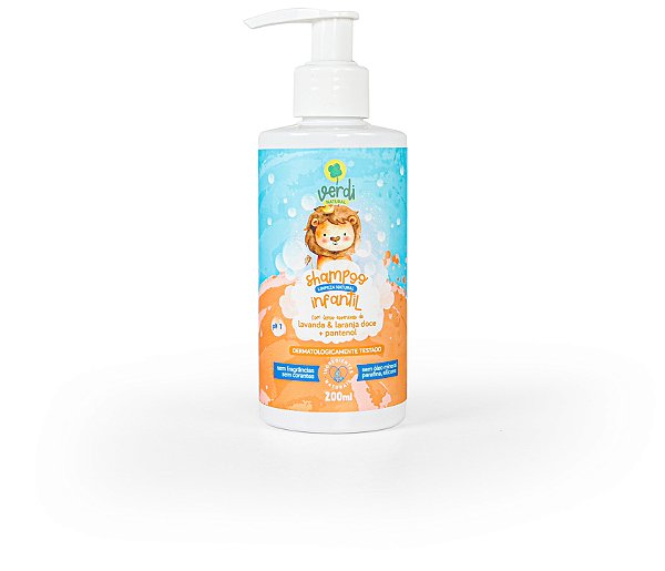 Shampoo Infantil Verdi Natural Lavanda + Laranja Doce Cabelos Lisos
