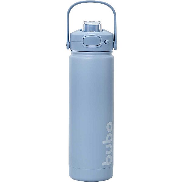 Garrafa Térmica Azul Buba Quente ou Frio Parede Dupla 600ml