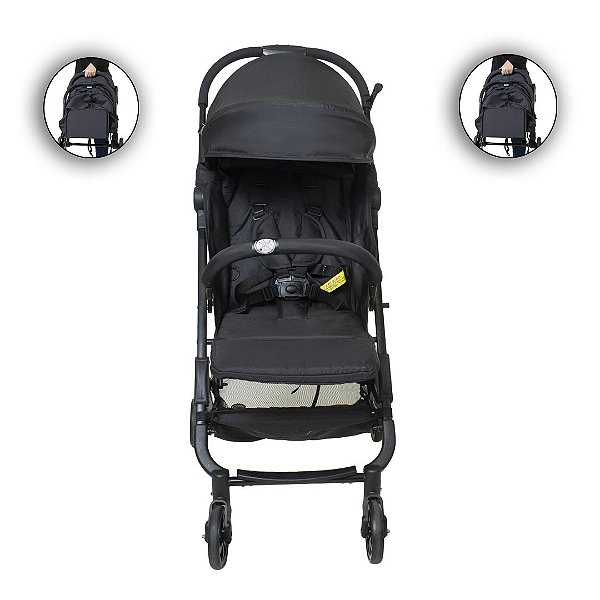 Carrinho De Bebê Passeio Galzerano Bali Até 15kg Leve Preto