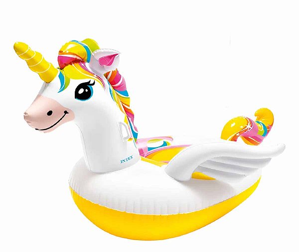 Bóia Inflável Unicórnio Bote Grande Infantil Piscina Intex
