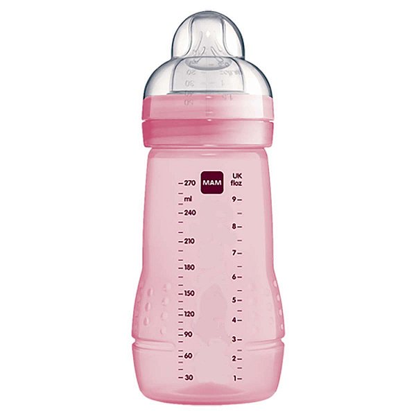 Mamadeira Mam Easy Active 270ml Rosa Embalagem Unitaria 2m+