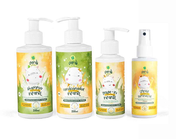 Shampoo Condicionador Leave-in Iluminador Aloe Vera Camomila