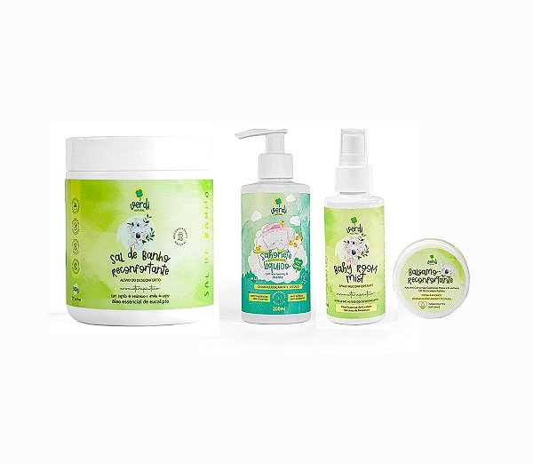 Kit Xô Gripe Alívio Natural Gripe Bebê Verdi Reconfortante