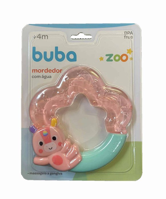 Mordedor Com Água Unicórnio Buba Zoo Massageador Gengiva