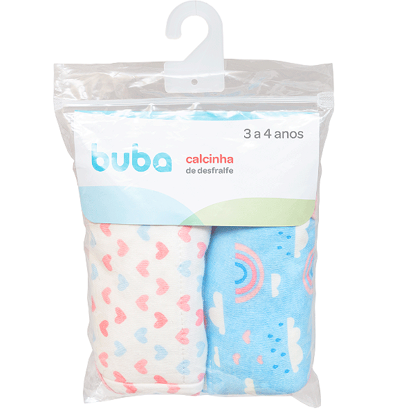 Kit 2 Calcinhas Treinamento Desfralde Buba Menina 3-4 Anos