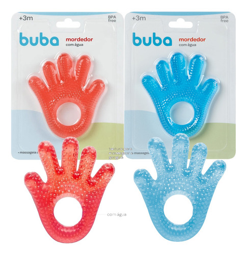 Mordedor Mãozinha Com Água Massageador Bebês Buba Menina
