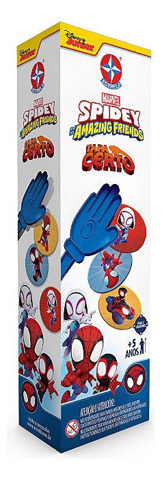 Jogo Brinquedo Tapa Certo Spidey Estrela 5+ Divertido