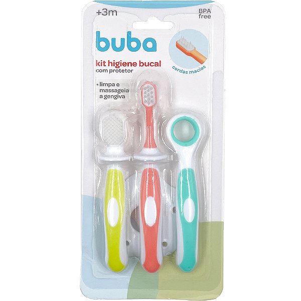 Kit Higiene Bucal Bebê Com Protetor Primeiros Dentes