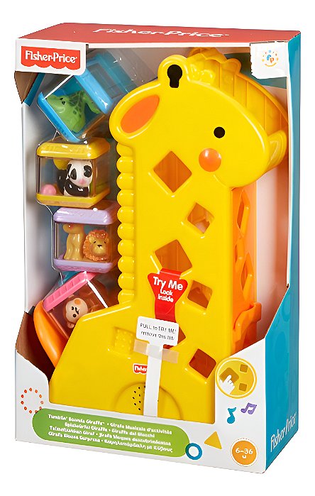 Girafa Em Blocos Fisher-Price Brinquedo Educativo Bebê