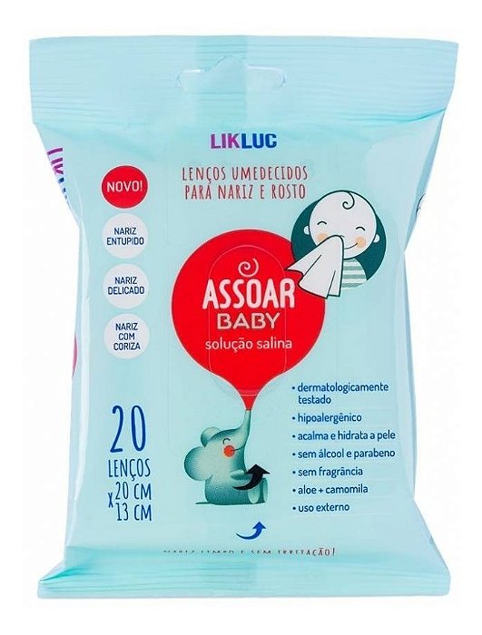 Assoar Baby Lenço Nariz Bebê Hipoalergênico Sem Fragrância