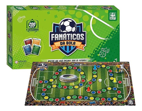Fanáticos Da Bola Jogo Tabuleiro Futebol 200 Cartas Nig